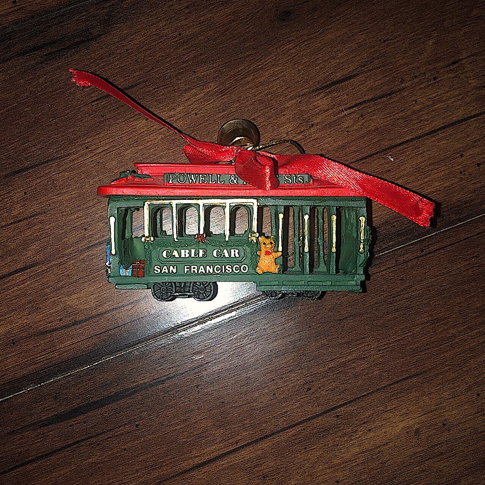 san francisco cable car christmas decor